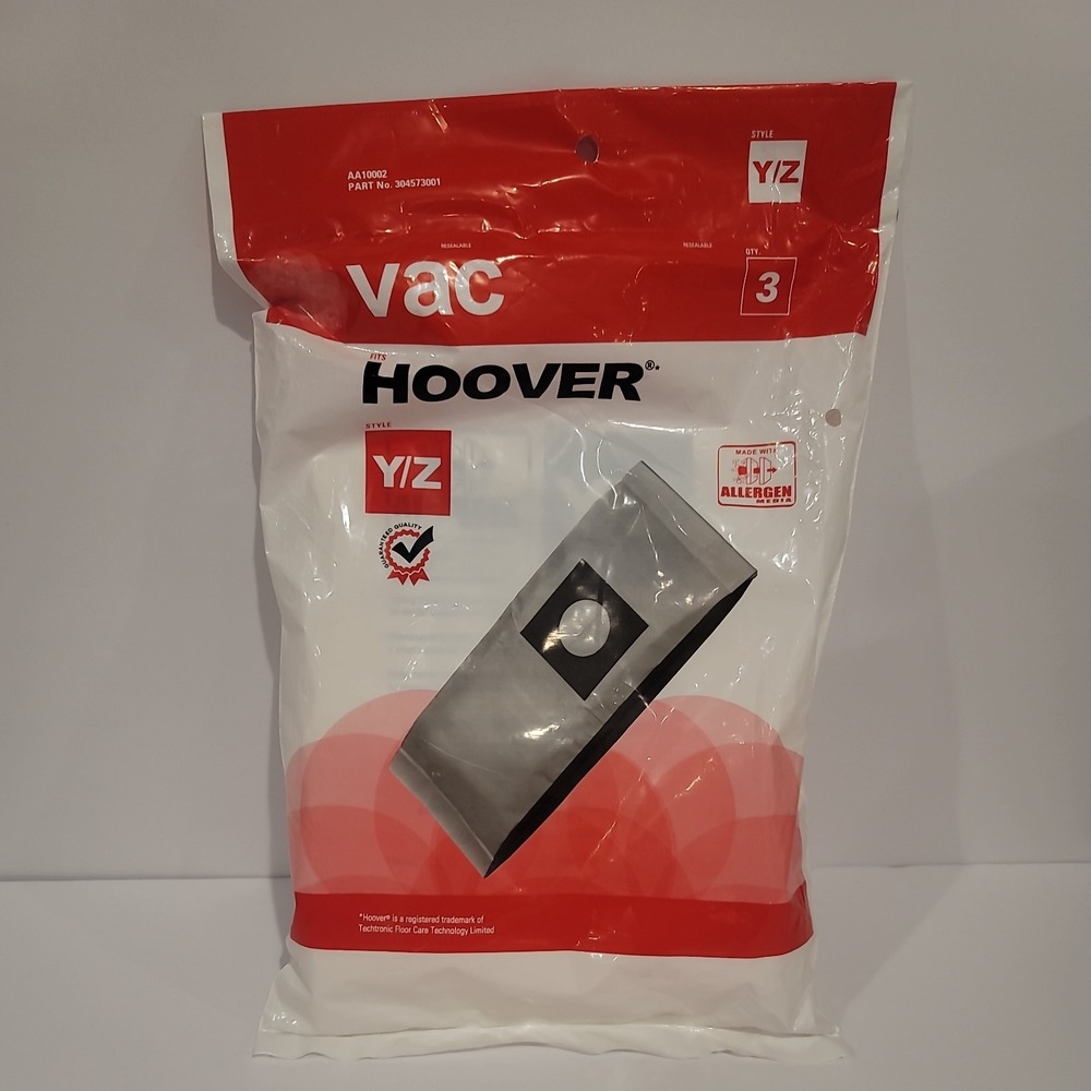 Hoover Type Y/Z Upright Vacuum Cleaner Bags AA10002 Brand New 3 Pack